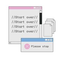 Computer Start Over Illustration vector