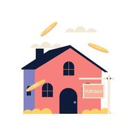 Deposit To Buy House Illustration vector