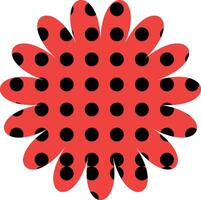 Flower figure background polka dots. vector