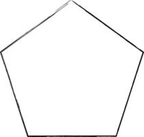 Polygon doodle geometric figure design drawing vector