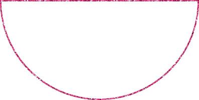 Semicircle pink geometric figure design illustration vector