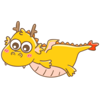 Cutie golden dragon png