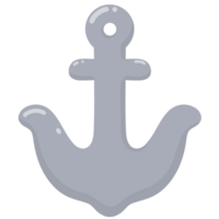 Silver ship anchor png