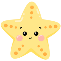 Yellow star fish png