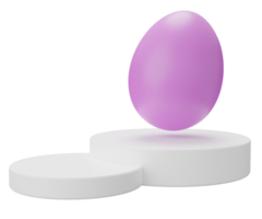 Pasqua uovo podio piedistallo. 3d rendere illustrazione. contento Pasqua piedistallo scena per Prodotto Schermo png