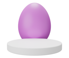 Pascua de Resurrección huevo podio pedestal. 3d hacer ilustración. contento Pascua de Resurrección pedestal escena para producto monitor png