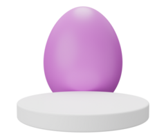 Ostern Ei Podium Sockel. 3d machen Illustration. glücklich Ostern Sockel Szene zum Produkt Anzeige png