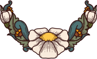 Vintage ▾ fiori telaio e elementi png