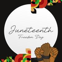 Juneteenth freedom day banner. African American Freedom Day to celebrate. Abstract background with geometric design for Juneteenth Freedom day vector