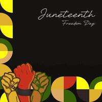 Juneteenth freedom day banner. African American Freedom Day to celebrate. Abstract background with geometric design for Juneteenth Freedom day vector