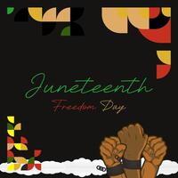 Juneteenth freedom day banner. African American Freedom Day to celebrate. Abstract background with geometric design for Juneteenth Freedom day vector