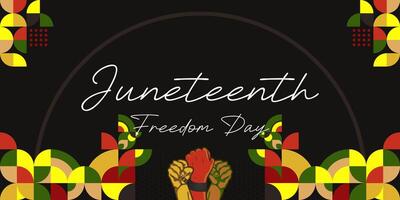 Juneteenth freedom day banner. African American Freedom Day to celebrate. Abstract background with geometric design for Juneteenth Freedom day vector