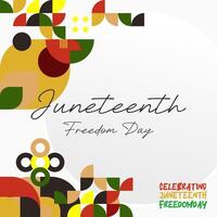 Juneteenth freedom day banner. African American Freedom Day to celebrate. Abstract background with geometric design for Juneteenth Freedom day vector