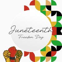 Juneteenth freedom day banner. African American Freedom Day to celebrate. Abstract background with geometric design for Juneteenth Freedom day vector