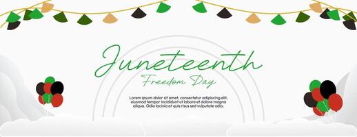 Juneteenth freedom day banner. African American Freedom Day to celebrate. Abstract background with geometric design for Juneteenth Freedom day vector