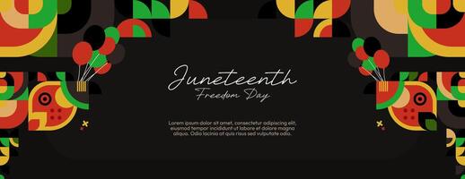 Juneteenth freedom day banner. African American Freedom Day to celebrate. Abstract background with geometric design for Juneteenth Freedom day vector