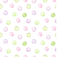 abstrakt sömlös polka punkt mönster. cirkel i mjuk pastell färger. kreativ minimalistisk stil. stänk, bubblor, runda klotter fläckar, borsta slag, fläckar. vattenfärg illustration png