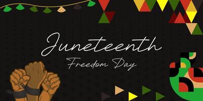 Juneteenth freedom day banner. African American Freedom Day to celebrate. Abstract background with geometric design for Juneteenth Freedom day vector