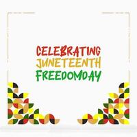 Juneteenth freedom day banner. African American Freedom Day to celebrate. Abstract background with geometric design for Juneteenth Freedom day vector