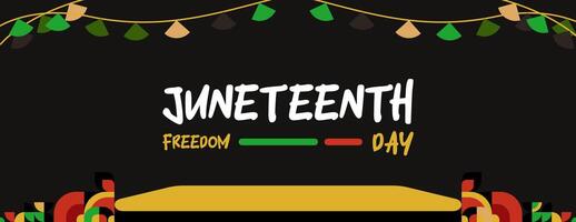 Juneteenth freedom day banner. African American Freedom Day to celebrate. Abstract background with geometric design for Juneteenth Freedom day vector