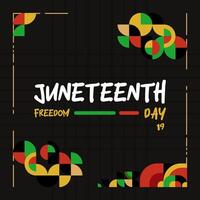 Juneteenth freedom day banner. African American Freedom Day to celebrate. Abstract background with geometric design for Juneteenth Freedom day vector