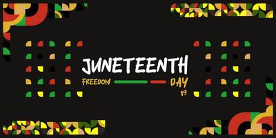 Juneteenth freedom day banner. African American Freedom Day to celebrate. Abstract background with geometric design for Juneteenth Freedom day vector