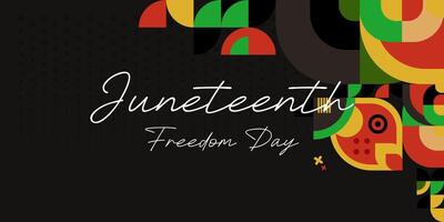 Juneteenth freedom day banner. African American Freedom Day to celebrate. Abstract background with geometric design for Juneteenth Freedom day vector