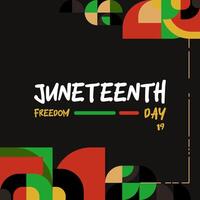 Juneteenth freedom day banner. African American Freedom Day to celebrate. Abstract background with geometric design for Juneteenth Freedom day vector