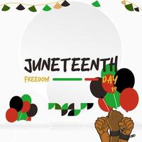 Juneteenth freedom day banner. African American Freedom Day to celebrate. Abstract background with geometric design for Juneteenth Freedom day vector