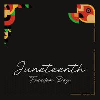 diecinueve de junio libertad día bandera. africano americano libertad día a celebrar. resumen antecedentes con geométrico diseño para diecinueve de junio libertad día vector