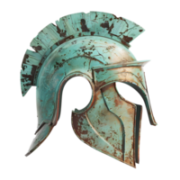 AI generated Side view spartan helmet isolated on transparent background png