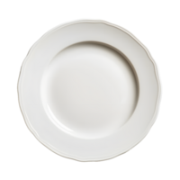 AI generated Top view empty plate on transparent background png