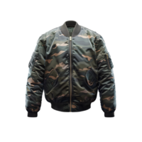 AI generated Military jacket with camouflage pattern PNG