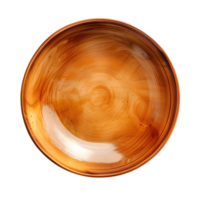 AI generated Top view empty ceramic bowl isolated on transparent background png