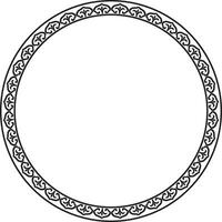 .Vector monochrome black round Chinese ornament. Frame, border, circle, ring of Asian peoples of the East vector