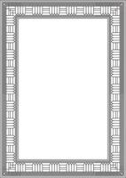 Vector monochrome black square Egyptian ornament. Endless Rectangle, Ring of Ancient Egypt. Geometric African frame