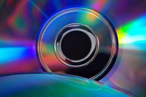 light and colors reflected on a compact disc photo
