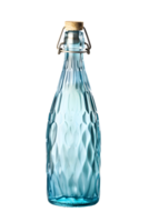 ai généré transparent bleu verre bouteille png