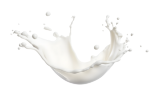 AI generated Splash of milk isolated on transparent background png