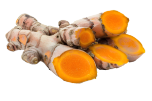 AI generated Turmeric roots on transparent background png