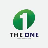 Number one logo and Vector Number design Stock Images Illustration