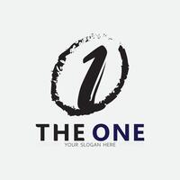 Number one logo and Vector Number design Stock Images Illustration