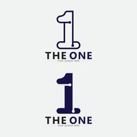 Number one logo and Vector Number design Stock Images Illustration