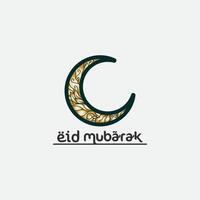 eid Mubarak icono logo islámico y ramdhan religión ilustración logo diseño vector mezquita