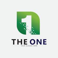 Number one logo and Vector Number design Stock Images Illustration