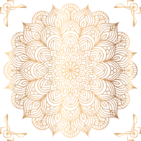 ramadan, eid, Arabisch Islamitisch oosten- stijl mandala transparant. mandala PNG achtergrond element. abstract gouden mandala. mandala PNG elementen