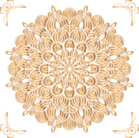 ramadan, aïd, arabe islamique est style mandala transparent. mandala png Contexte élément. abstrait d'or mandala. mandala png éléments