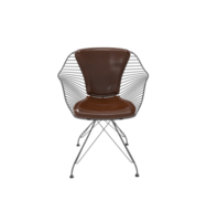 Chair with leather seat isolated png