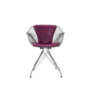 Chair with leather seat isolated png