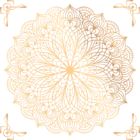 ramadan, aïd, arabe islamique est style mandala transparent. mandala png Contexte élément. abstrait d'or mandala. mandala png éléments